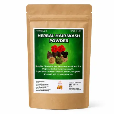 Herbal hair wash powder